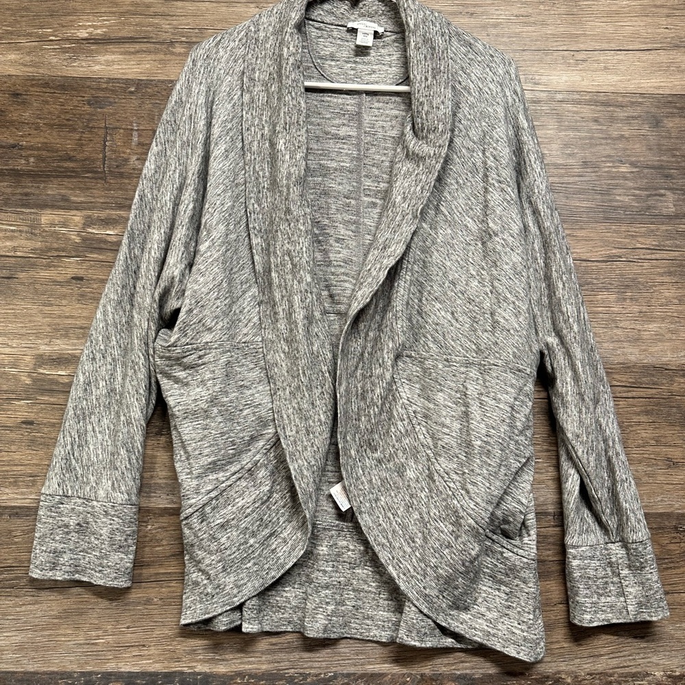 Daily Ritual Gray Open-Front Cardigan Sweater